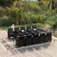1 Tuinset Met Kussens Poly Rattan