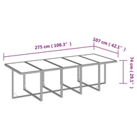 15-Delige Tuinset Met Kussens Poly Rattan
