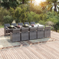 1 Tuinset Met Kussens Poly Rattan