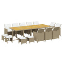 15-Delige Tuinset Met Kussens Poly Rattan