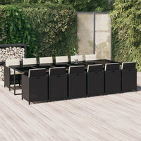 13-Delige Tuinset Met Kussens Poly Rattan