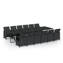 13-Delige Tuinset Met Kussens Poly Rattan
