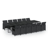 13-Delige Tuinset Met Kussens Poly Rattan
