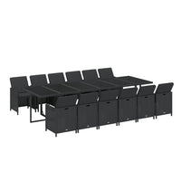 13-Delige Tuinset Met Kussens Poly Rattan