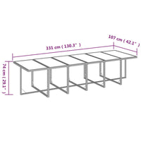 13-Delige Tuinset Met Kussens Poly Rattan