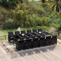 13-Delige Tuinset Met Kussens Poly Rattan