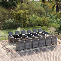 13-Delige Tuinset Met Kussens Poly Rattan