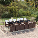 13-Delige Tuinset Met Kussens Poly Rattan