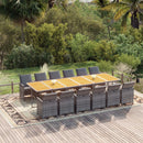 13-Delige Tuinset Met Kussens Poly Rattan