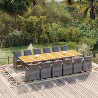13-Delige Tuinset Met Kussens Poly Rattan