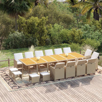 19-Delige Tuinset Met Kussens Poly Rattan