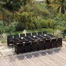 13-Delige Tuinset Met Kussens Poly Rattan