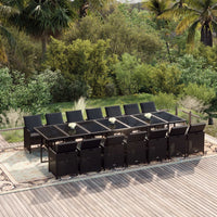 13-Delige Tuinset Met Kussens Poly Rattan