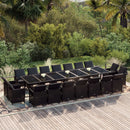 13-Delige Tuinset Met Kussens Poly Rattan