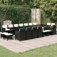 19-Delige Tuinset Met Kussens Poly Rattan