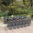 13-Delige Tuinset Met Kussens Poly Rattan