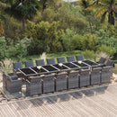 13-Delige Tuinset Met Kussens Poly Rattan