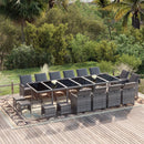 19-Delige Tuinset Met Kussens Poly Rattan