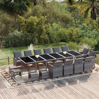 19-Delige Tuinset Met Kussens Poly Rattan