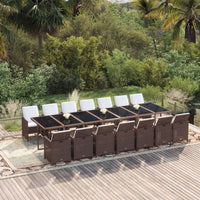 13-Delige Tuinset Met Kussens Poly Rattan