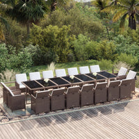 13-Delige Tuinset Met Kussens Poly Rattan