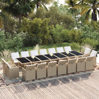 13-Delige Tuinset Met Kussens Poly Rattan