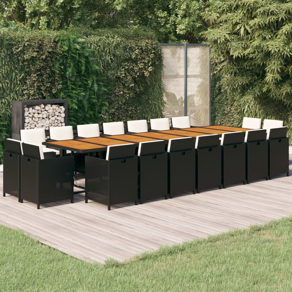 13-Delige Tuinset Met Kussens Poly Rattan