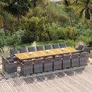 13-Delige Tuinset Met Kussens Poly Rattan