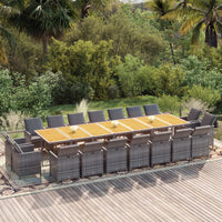 13-Delige Tuinset Met Kussens Poly Rattan