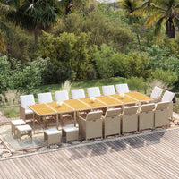 19-Delige Tuinset Met Kussens Poly Rattan