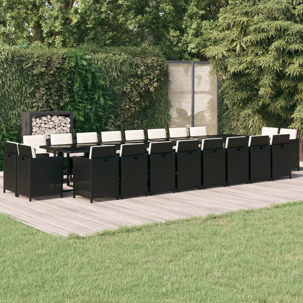 13-Delige Tuinset Met Kussens Poly Rattan