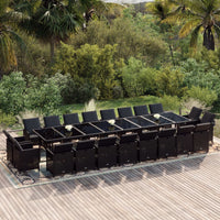 13-Delige Tuinset Met Kussens Poly Rattan