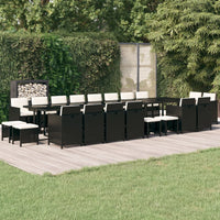 19-Delige Tuinset Met Kussens Poly Rattan