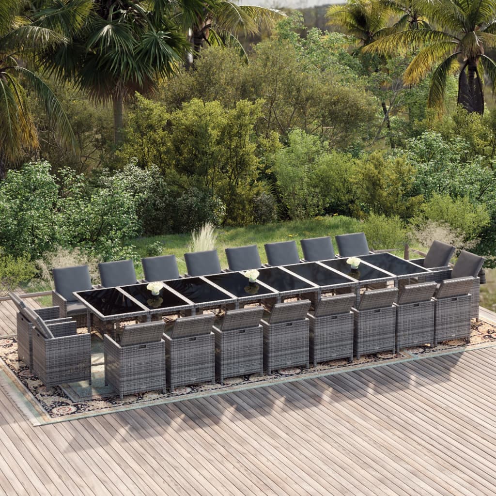 13-Delige Tuinset Met Kussens Poly Rattan