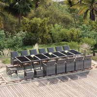 19-Delige Tuinset Met Kussens Poly Rattan