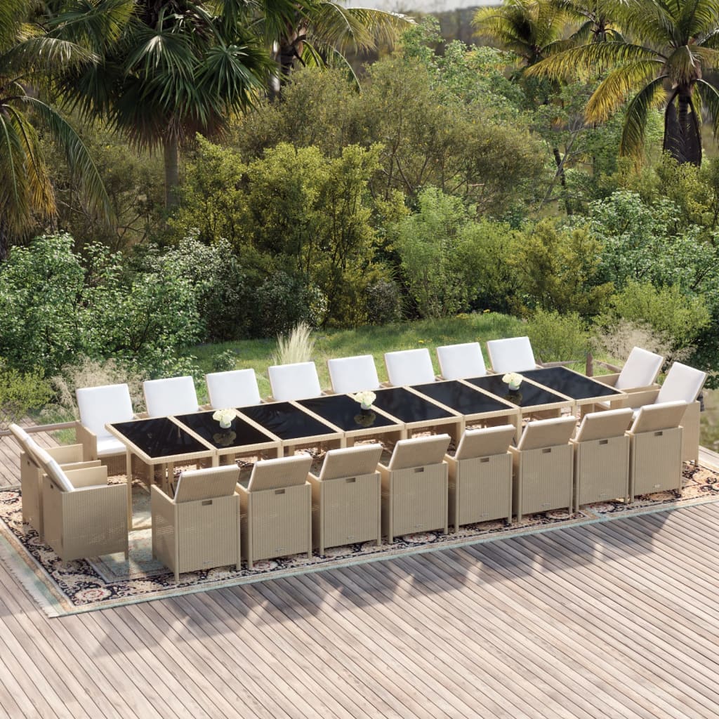 13-Delige Tuinset Met Kussens Poly Rattan