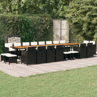 19-Delige Tuinset Met Kussens Poly Rattan