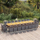 13-Delige Tuinset Met Kussens Poly Rattan