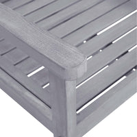 7-Delige Tuinset Massief Acaciahout Grijs