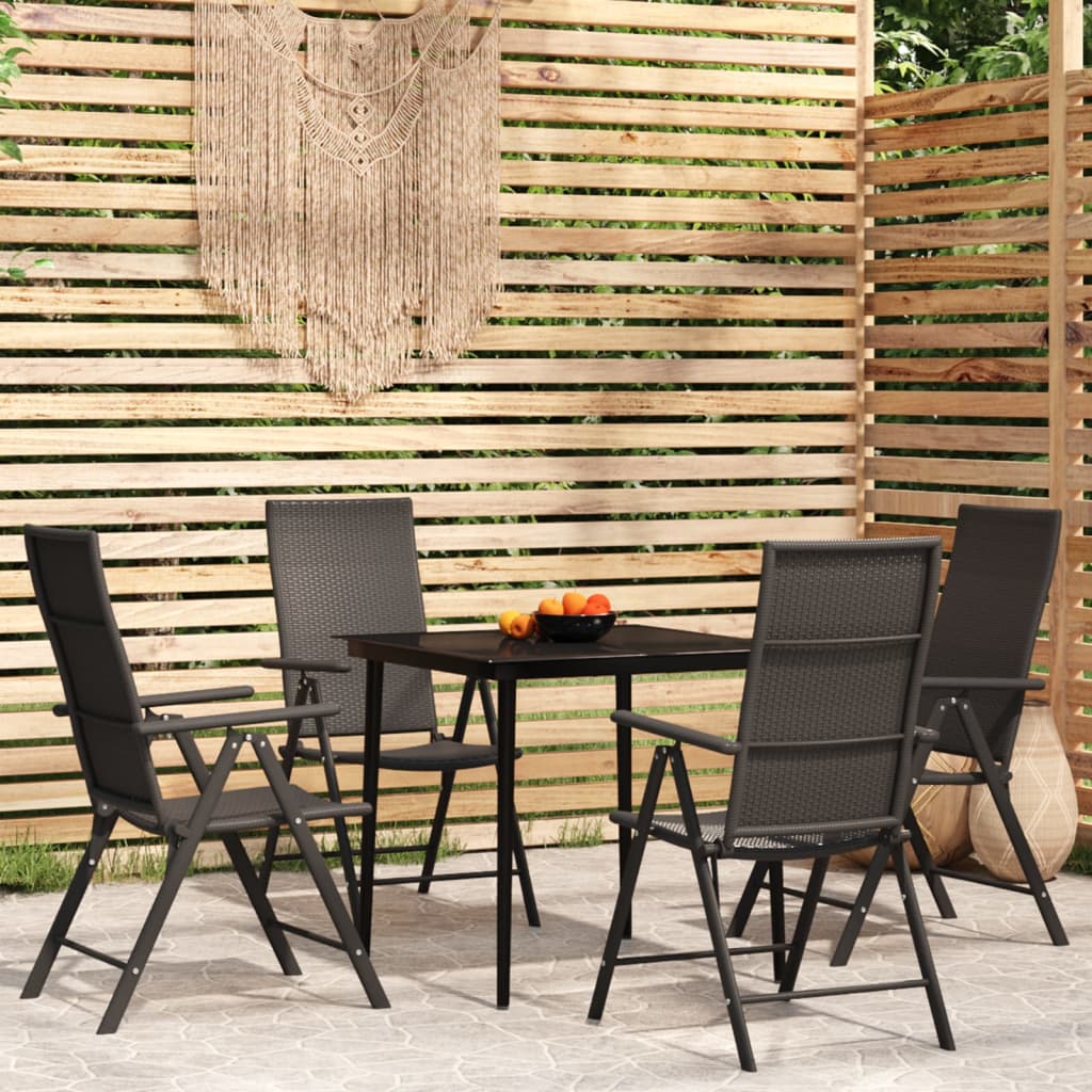 5-Delige Tuinset Zwart