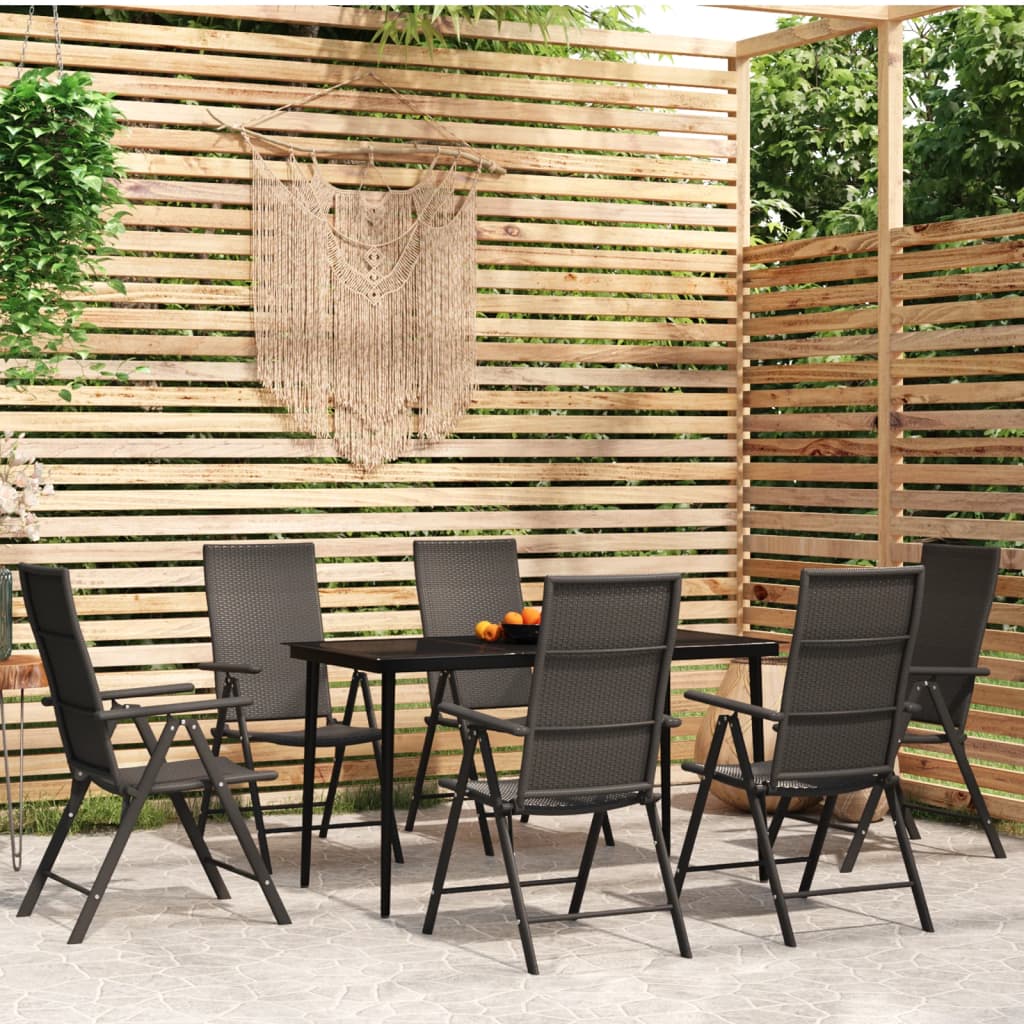 5-Delige Tuinset Zwart