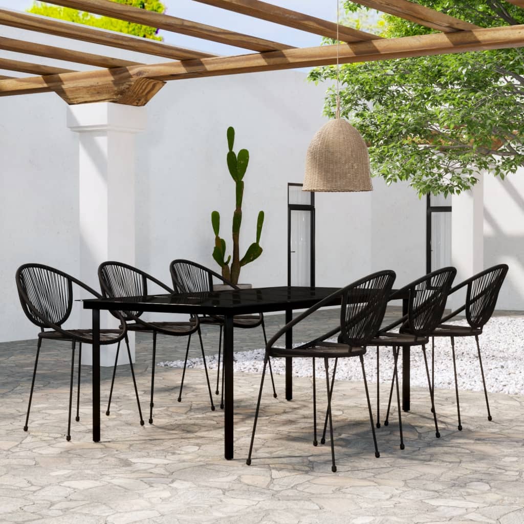 3-Delige Tuinset Zwart