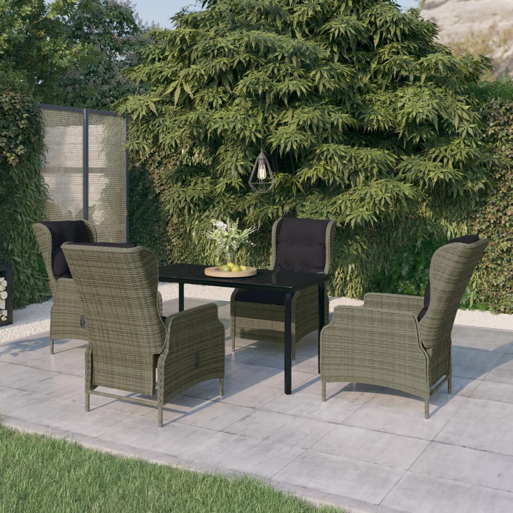 5-Delige Tuinset Poly Rattan