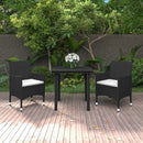 7-Delige Tuinset Met Kussens Poly Rattan En Glas