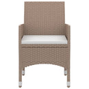 7-Delige Tuinset Met Kussens Poly Rattan En Glas