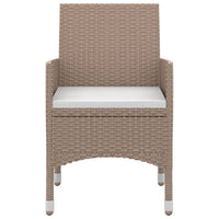 7-Delige Tuinset Met Kussens Poly Rattan En Glas