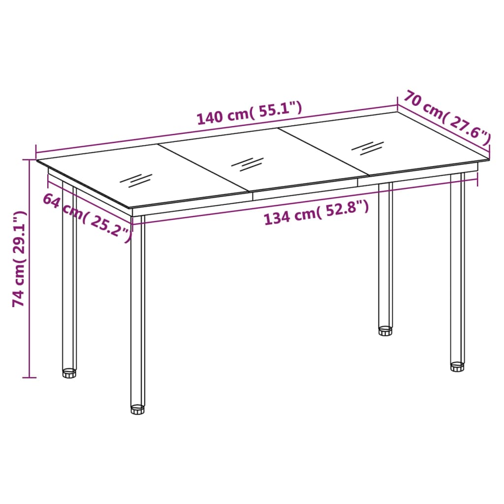 7-Delige Tuinset Met Kussens Poly Rattan En Glas