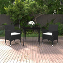 7-Delige Tuinset Met Kussens Poly Rattan En Glas