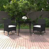 7-Delige Tuinset Met Kussens Poly Rattan En Glas