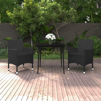 7-Delige Tuinset Met Kussens Poly Rattan En Glas